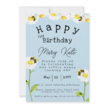 Daisy Flowers primer cumpleaños Honey Bee