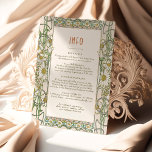 Invitación Daisy Insertar Información Detalles de Vintage Cla<br><div class="desc">Carta de información de boda Art Nouveau Vintage de Alphonse Mucha en un diseño floral, romántico y caprichoso. Los florecientes victorianos complementan los tipos de letra Art Deco clásicos. Por favor, introduzca la información de su personalizado y ya está listo. Si desea cambiar el diseño más adelante, haga clic en...</div>