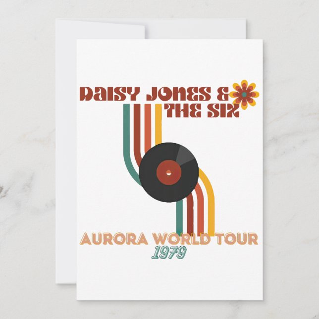 Invitación Daisy Jones los seis (Anverso)