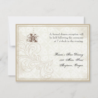 Invitación Daisy, Pansy, Rosa en mariposa - Recepción de boda