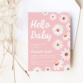 Invitación Daisy Pink Chica Baby Shower
