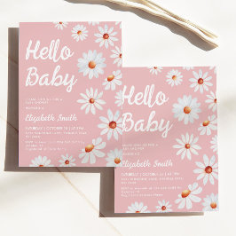 Invitación Daisy Pink Chica Baby Shower