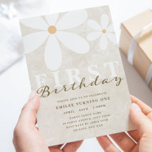 Daisy primer cumpleaños Fiesta temática