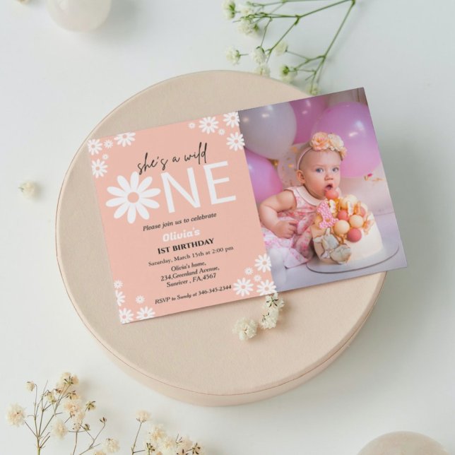 Invitación Daisy Primera fiesta de cumpleaños bohemias salvaj (Subido por el creador)