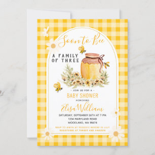 Invitación Daisy pronto será una familia de 3 Baby Shower