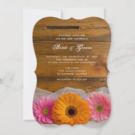 Invitación Daisy Trio Country Barn Boda