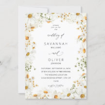 Daisy White Floral Boda