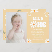 Daisy Wild One First Birthday Fiesta Boho Foto