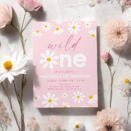 Invitación Daisy Wild Un Primer Cumpleaños