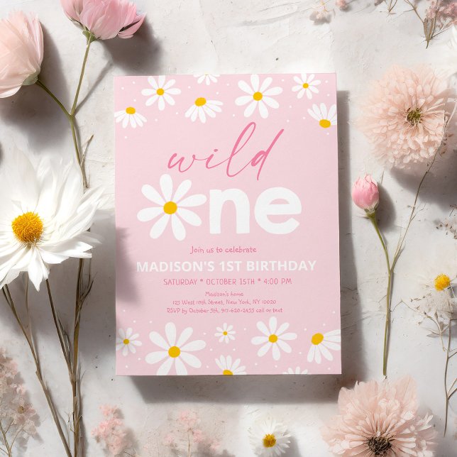 Invitación Daisy Wild Un Primer Cumpleaños (Subido por el creador)