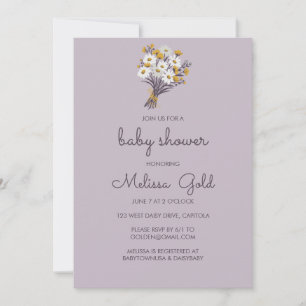 Invitación Daisy Wildflower Bouquet PERSONALIZADO de BABY SHO