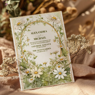Invitación Daisy Wildflowers Boda moderna
