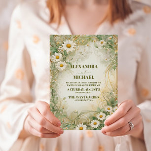 Invitación Daisy Wildflowers Boda moderna