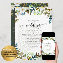 Daisy Wildflowers Greenery Boda