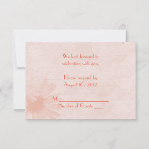 Invitación Dalia de melocotón suave RSVP