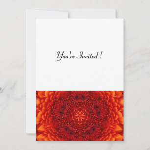 Invitación DALIA ROJA, negro blanco brillante