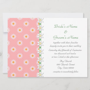 Invitación Dalias rosas verdes Boda floral de primavera