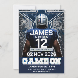 Invitación Dallas Football Birthday Invitation