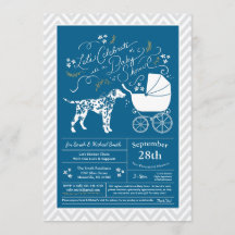 Dalmatian Dog Baby Shower Blue Boy