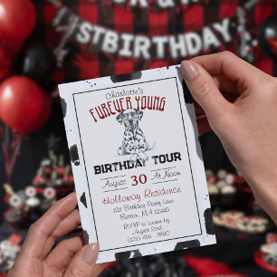 Invitación Dalmatian Furever Young First Birthday Pawty