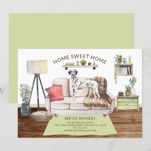 Invitación Dalmatiana Perro en Movimiento