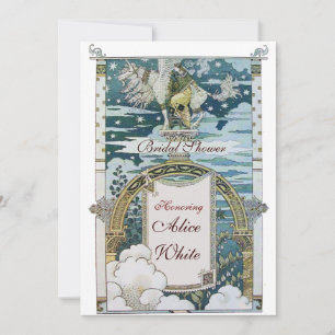 INVITACIÓN DAMA CON FIESTA DE DUCHA BRIDAL UNICORN