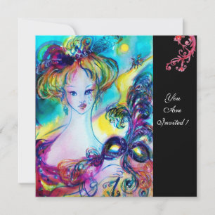 Invitación DAMA CON MÁSCARA / Bolla de Mascaradas veneciana, 