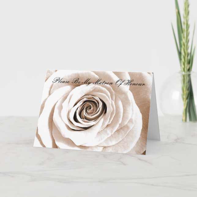 Invitación Dama de honor blanca nupcial (Anverso)