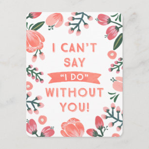 Invitación Dama de honor floral   Dama de honor