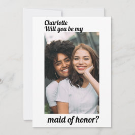 Invitación Dama de Honor Foto Boda Personalizada