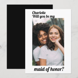 Invitación Dama de Honor Foto Boda Personalizada