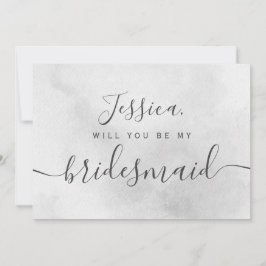 Invitación Dama de honor simple elegante estética acuarela
