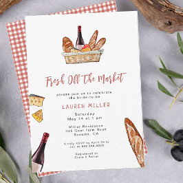 Invitación Dama de novias de vino y queso fresco fuera del me
