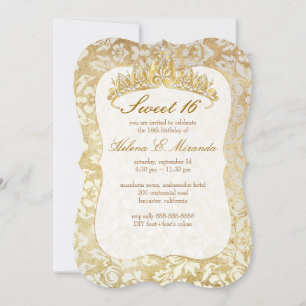 Invitación Dama de perlas PixDezines dulce 16/ princesa/perla