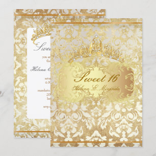 Invitación Dama de perlas PixDezines dulce 16/ princesa/perla