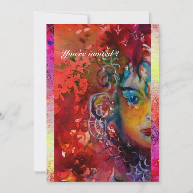 Invitación DAMA EXCALIBUR DEL LAGO Púrpura Púrpura Púrpura Pú (Anverso)