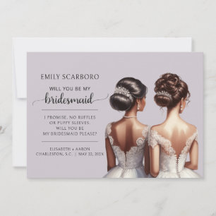 Invitación Damas de honor afroamericanas propuesta de decir s