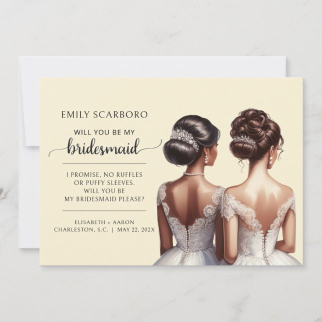 Invitación Damas de Honor Afroamericanas Propuesta de Di (Anverso)