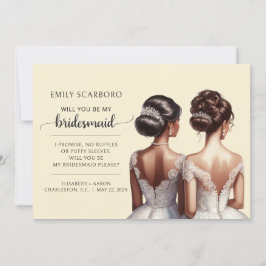 Invitación Damas de Honor Afroamericanas Propuesta de Di