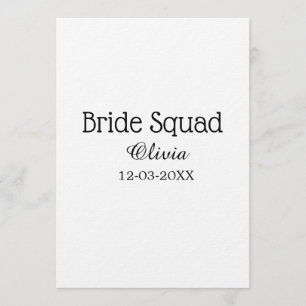 Invitación Damas de honor agregar nombre despedida de soltera