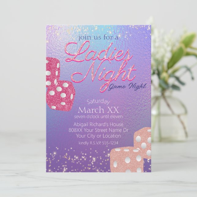 Invitación Damas irlandesas Juego de Noche Días (Anverso de pie)