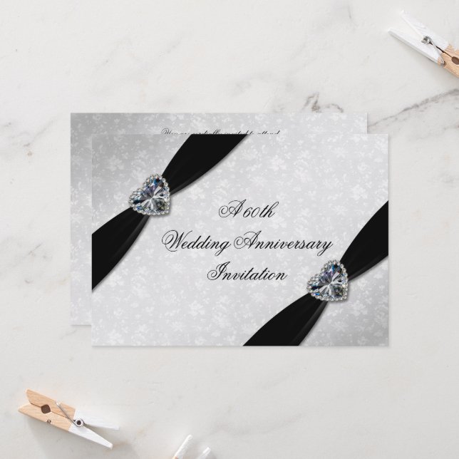 Invitación Damasco 60º Aniversario de Boda (Anverso/Reverso In Situ)