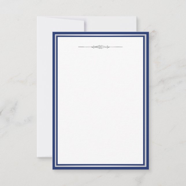 Invitación Damasco azul real (Anverso)