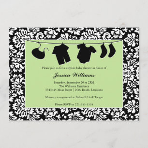Invitación Damasco Baby Shower