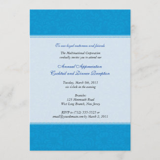 Invitación Damasco corporativo Cerulean