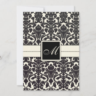 Invitación Damasco de harina de PixDezines/color/crema DIY