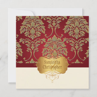 Invitación Damasco de oro/plata de PixDezines