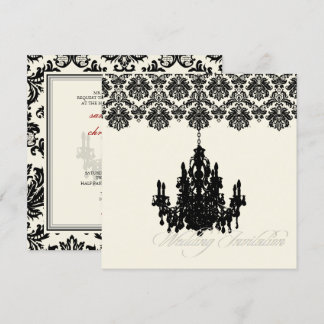 Invitación Damasco de pixDezines piqué + lámpara