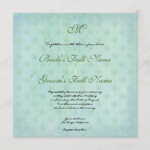 Invitación Damasco floral moderno del remolino de los pájaros