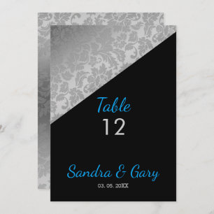 Invitación Damasco floral plateado